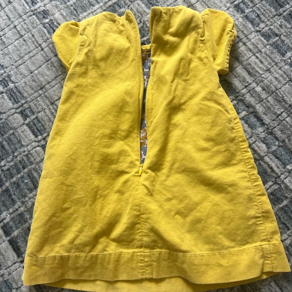 Mini Boden Toddler Girls Yellow Corduroy Dress- 1 1/2-2 years old - Picture 2 of 3